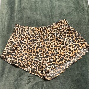 Leopard Print Athletic Shorts for Women